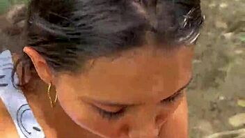 crazy latina girlfriend caught giving outdoor blowjob by torbe pillada