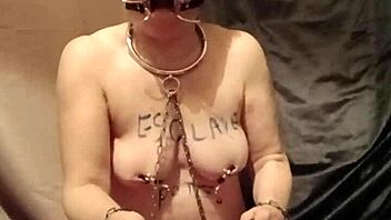 french milf maid bound flashed spanked in public bdsm humiliation!