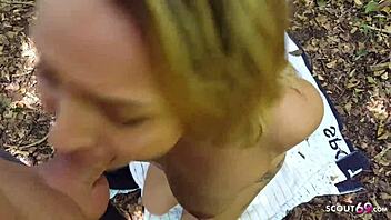 Young Tinder Student Fucked in Woods on First Date POV