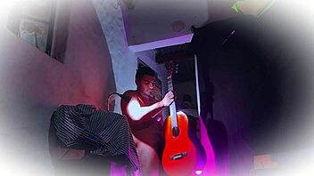 i rub huge cock on yamaha guitar in sexy old doctor cosplay