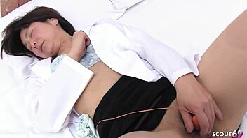 old japanese mature caught masturbating seduces boy uncensored creampie