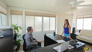 young czech student bends over, fucked doggystyle for cash in casting office