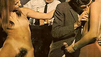 vintage orgy unleashes hairy pussy fucking frenzy