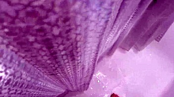 Milf eyes big cock jerk in steamy bathroom tease