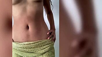 over 18 colleague rides cock hard post bath in her room