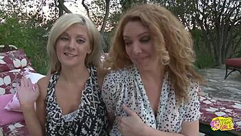 kiki daire bangs alessandra noir's tight pussy outdoors in taboo lesbian heat