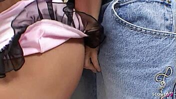 two black monster cocks double penetrate big tits blonde in mmf interracial threesome