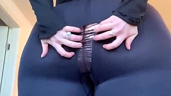 thick pawg stretches tight pants ripping clothes off big ass tits