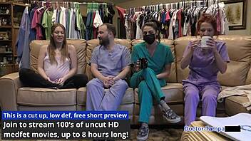 dr tampa probes nova maverick's shaved pussy backstage ultrasound play 👩‍⚕️💦