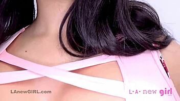 glamorous tall brunette model pussy insertion vibrator orgasm in heels