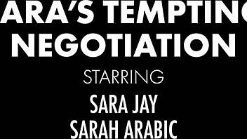 Sara jay's sexy duo dives into wet cunnilingus play