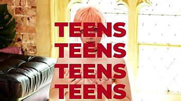 british girl's first sloppy cock suck in polo shirt