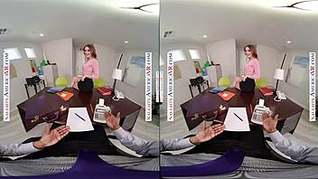 Kenzie fucks you hard at the office 😈 with deepthroat and cum swallow