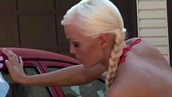 blonde at carwash givin sloppy bj cant resist