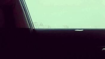 Slim black babe dances skinny waist on huge bbc outside car lover style