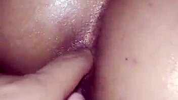 girl gently touches pussy and ass