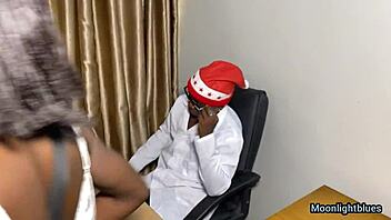 Ebony Petite Delights BBC Doctor With Merry Christmas Fuck