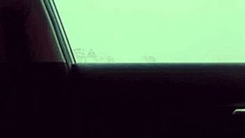 Slim black babe dances skinny waist on huge bbc outside car lover style