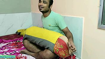 Desi wife gets shared roughly in wild threesome with ex-husband pounding her shaved pussy