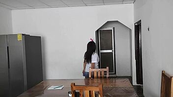 Student Seduces Old Man Breakfast Tease