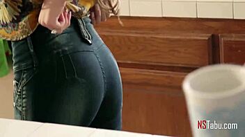 August Ames rides big cock with busty mature brunette passion