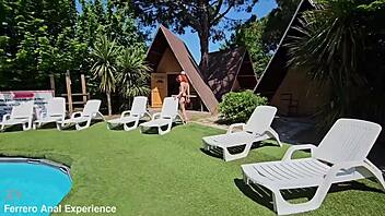 redhead neighbor meets me poolside for rough fun?