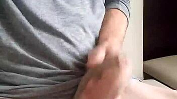 young stud's massive uncut cock erupts repeatedly in hot solo