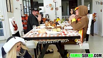 thanksgiving gathering turns steamy suggestive fun