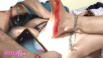 indian sakshi enjoys first anal creampie sex with huge cock close up moaning