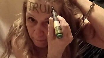 bound milf slave takes belt whips and hardcore endoctrinement session