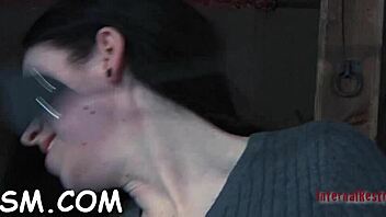 fuck machine pounds my bounded pussy so viciously hard