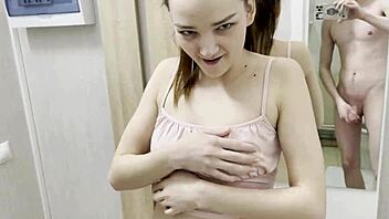 Skinny College Girlfriend Sucks Cock In Shower Happy Ending