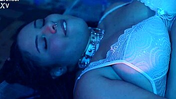 lesbian femdom foot worship and strapon domination play