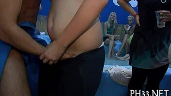 wild sluts rip clothes fuck hard and cum in nightclub frenzy