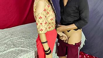 Desi beauty's juicy chut quenched by dominant oiled panty sniffing play