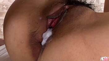 asian hottie nami honda spreads tasty hairy pussy wide