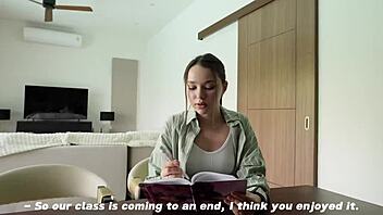 after months of tension i finally fucked french teacher rough