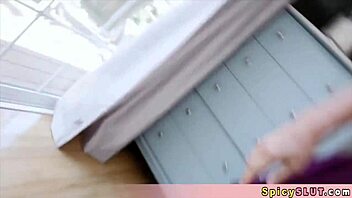 Stepson tricked by horny housewife stepmom into pov blowjob taboo sex tattoo tits.