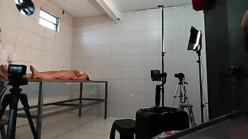 Secret hospital ward milf big tits recording session
