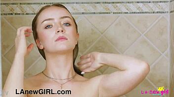 What Happens When Cute Blonde Steps Into Steamy Shower?