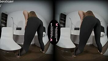 VR Solo Teen Miledy Toys Shaved Pussy Teasing to Orgasm!