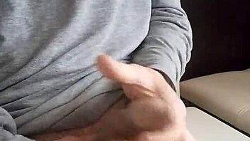 young stud's massive uncut cock erupts repeatedly in hot solo