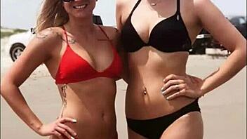 Bikini Babes Tease Big Tits and Ass on Beach Compilation