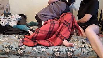 wow! milf fingers wet pussy first time risky near friend!