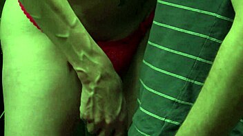 Straight guy bounces on shemale's massive cock anally