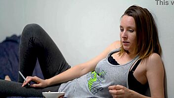 brunette babe's smoking tease drives me wild with desire