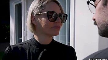 gardener binds and dominates submissive teen and milf in garden outdoors