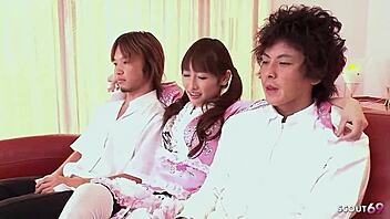 Petite Japanese Teen Seduces Classmate for Sloppy Deepthroat Blowjob