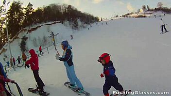 Snowboarder rosemary moyer craves hardcore shaved pussy pounding