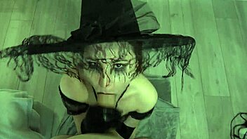 Sexy Witch Sucks Cum for Halloween Potion Ritual